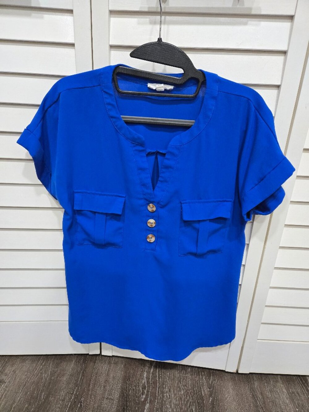 Royal Blue Blouse (Office) Large like new